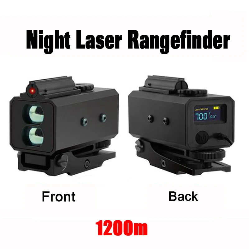 LE032 1200M Range Finder IP65 Waterproof Outdoor Real-time Tactical Mini Laser Rangefinder Hunting Scope Mountable For Aim Sight