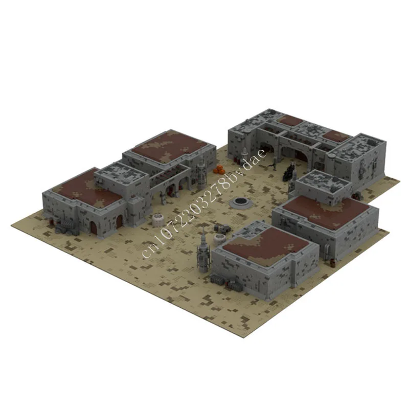 12500 PCS Sci-Fi Desert Town Building Blocks Battle Scene Assembly Educational Model Collection Man For Adults Home Decoration