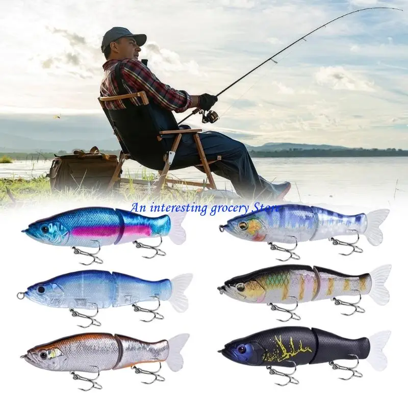 652D Multi Jointed Swimbaits Angelgerät Künstliche Harte Köder Schwimmköder 32g 135mm Langsam sinkender Angelköder mit Haken – Detail 1