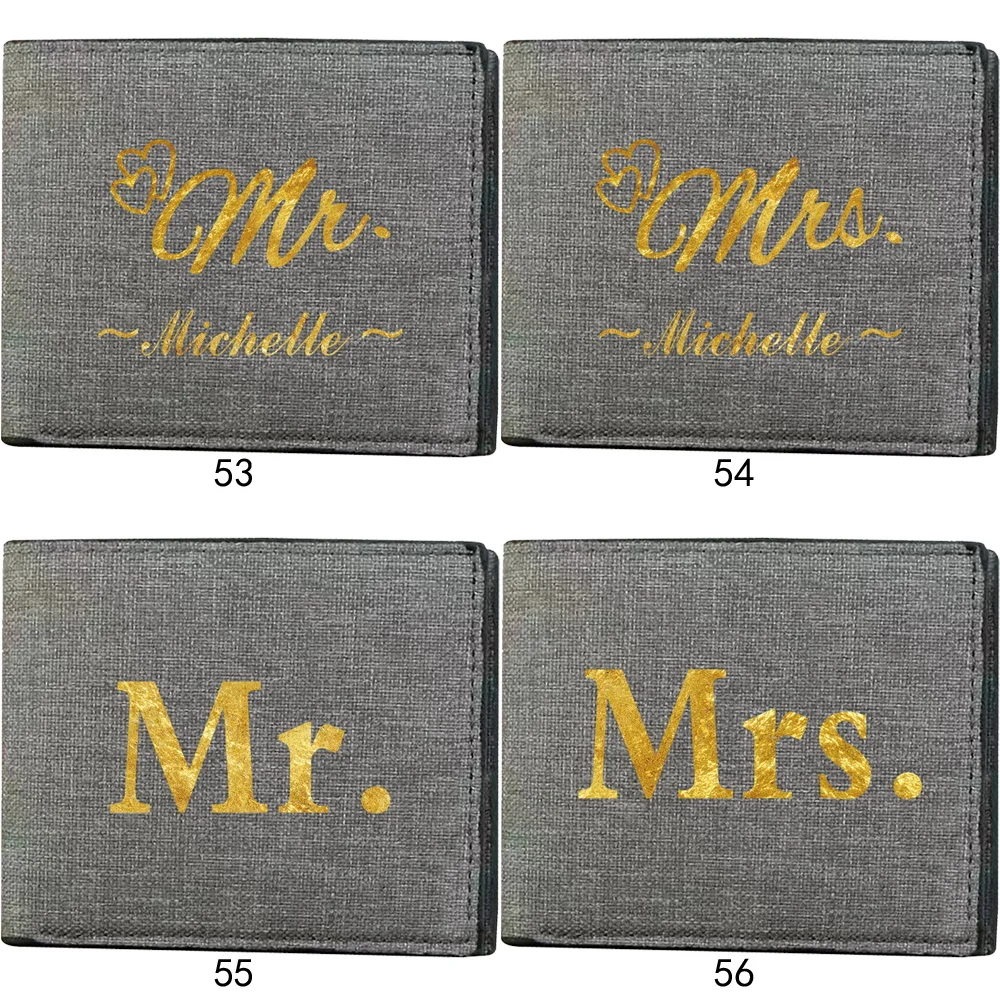 Cartera con nombre personalizado, tarjetero, monedero de alta calidad, billeteras para tarjetas de identificación, bolso plegable Simple para efectivo