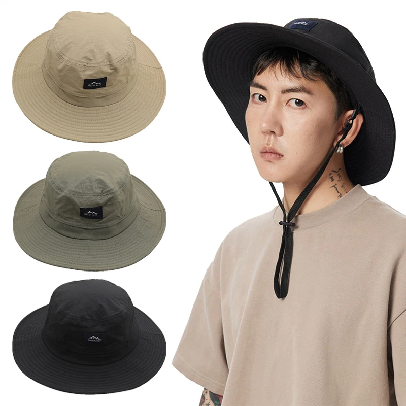 Men Fisherman Hat Outdoor Activities Mountaineering Sun Hat Women Beach Hat Bucket Hat for Fishing Riding Climbing Picnic