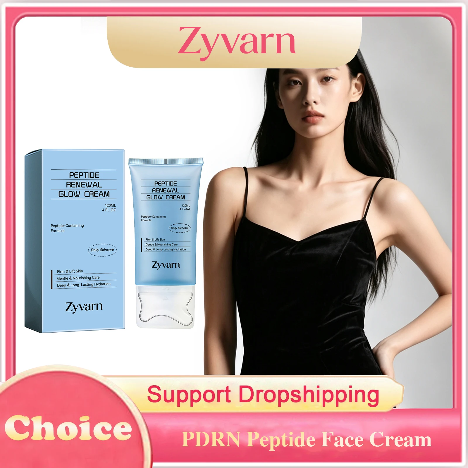 PDRN Peptide Face Cream Long-Lasting Hydrating Firming Lifting Anti-Aging Fade Fine Lines Improve Dullness Brightening Skin Care