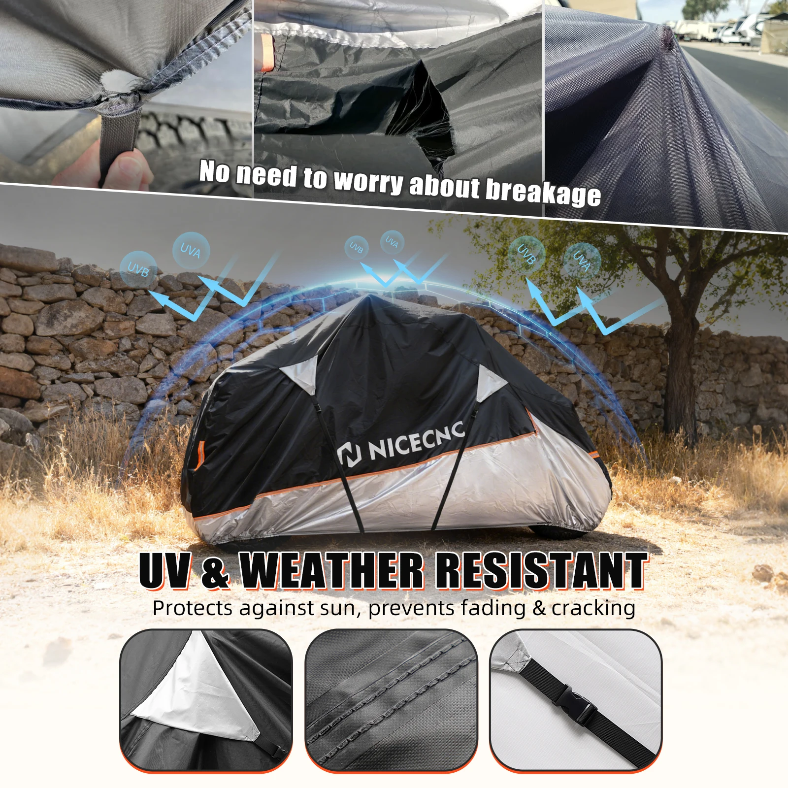 NICECNC For Can-Am Maverick X3 2013-2025 Waterproof UTV Cover For Can-Am Commander Polaris Kawasaki Honda image 4
