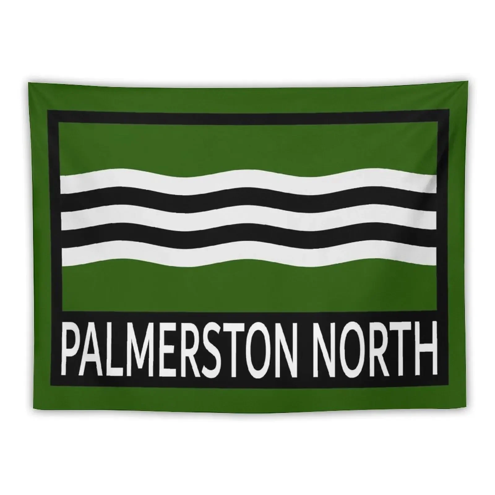 Palmerston North Flag and Name Tapestry Room Decor Bathroom Decor Tapestry