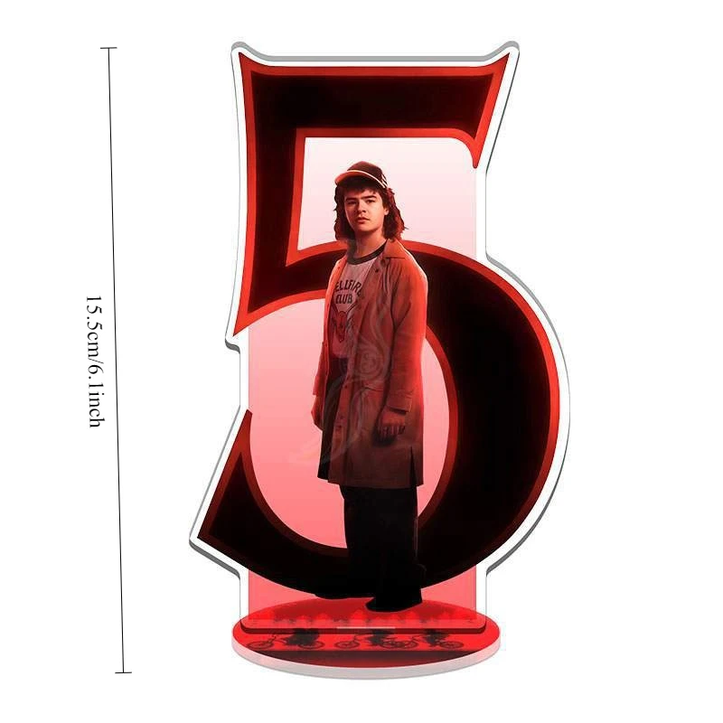 Voor Stranger Eleven Randapparatuur Acryl Stand Joyce Byers Beeldje Staande Plaat Max Mayfield Figuur Acryl Standbeeld Nancy Speelgoed