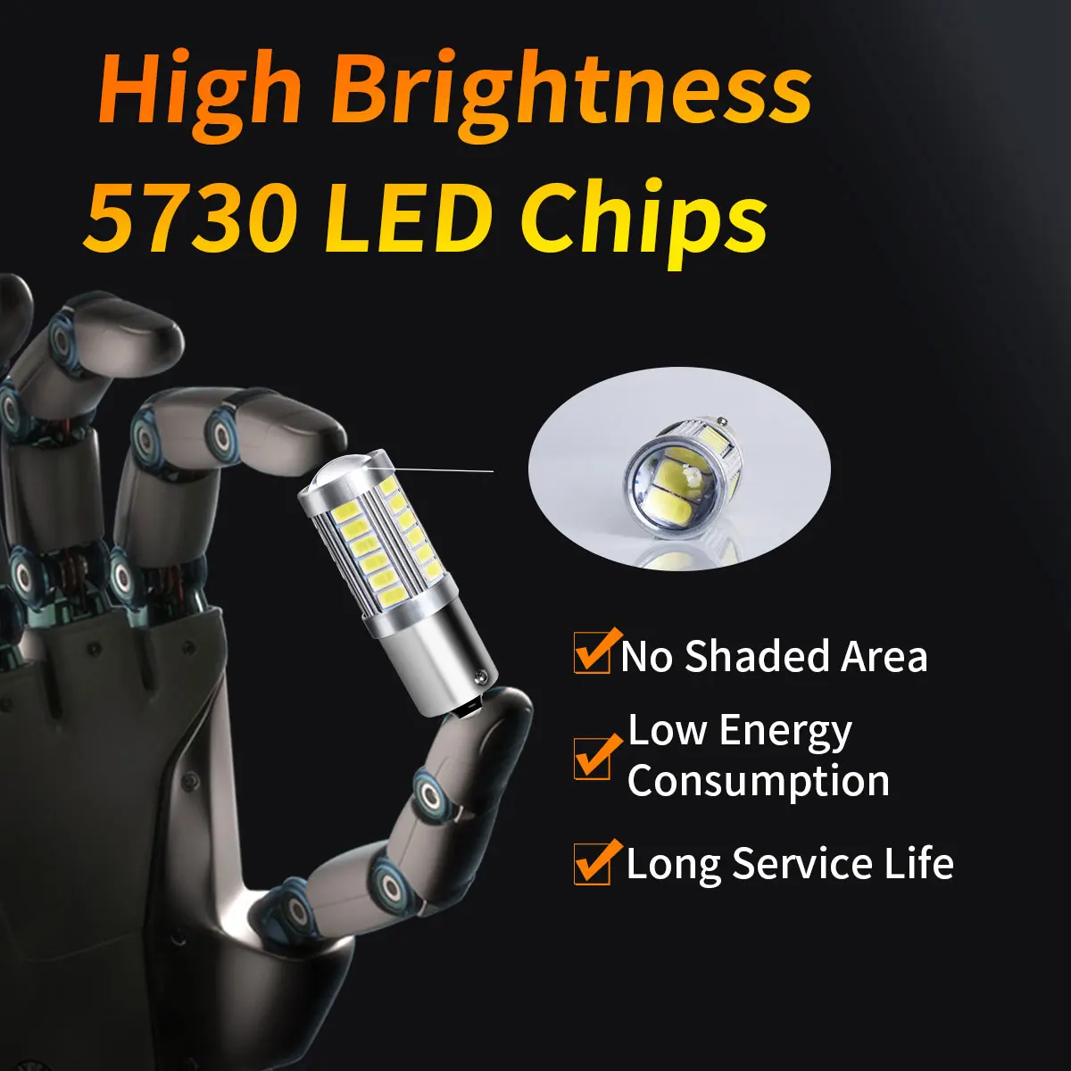 1156 Ba15s 1157 Bay15d 33 SMD LED car light bulb suitable for car fog lights, reverse lights, turn signals, brake signals