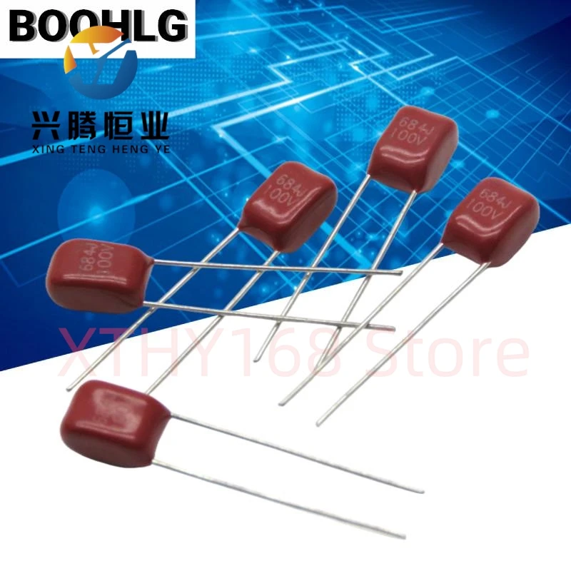 

20 шт. полиэфирный пленочный конденсатор CL21X 100 В 684J 100 В 680NF 100 В 0,68 мкФ P5