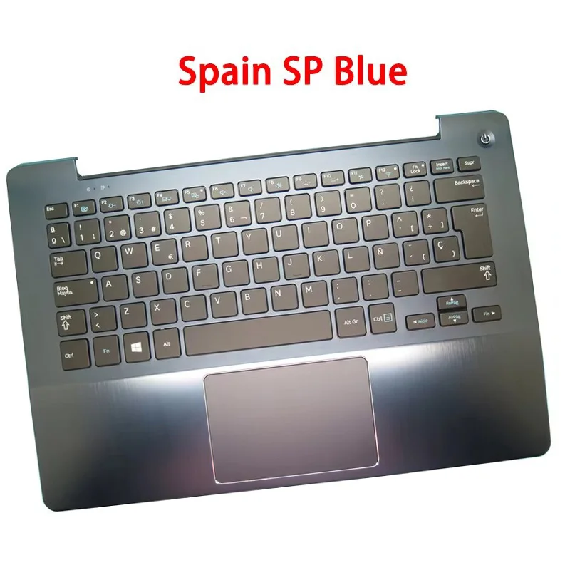 

Подставка для рук и клавиатура для ноутбука Samsung NP740U3E NP730U3E 740U3E 730U3E Испания SP Верхний чехол с сенсорной панелью с подсветкой Новый