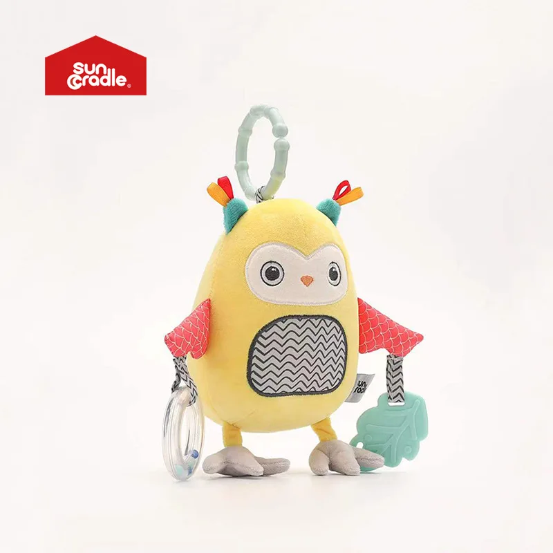 

Suncradle Cute Owl Baby Crib & Stroller Mobile with Bell Sound Soothing Musical Hanging Toy to Calm Newborn Infant Nursery Gift