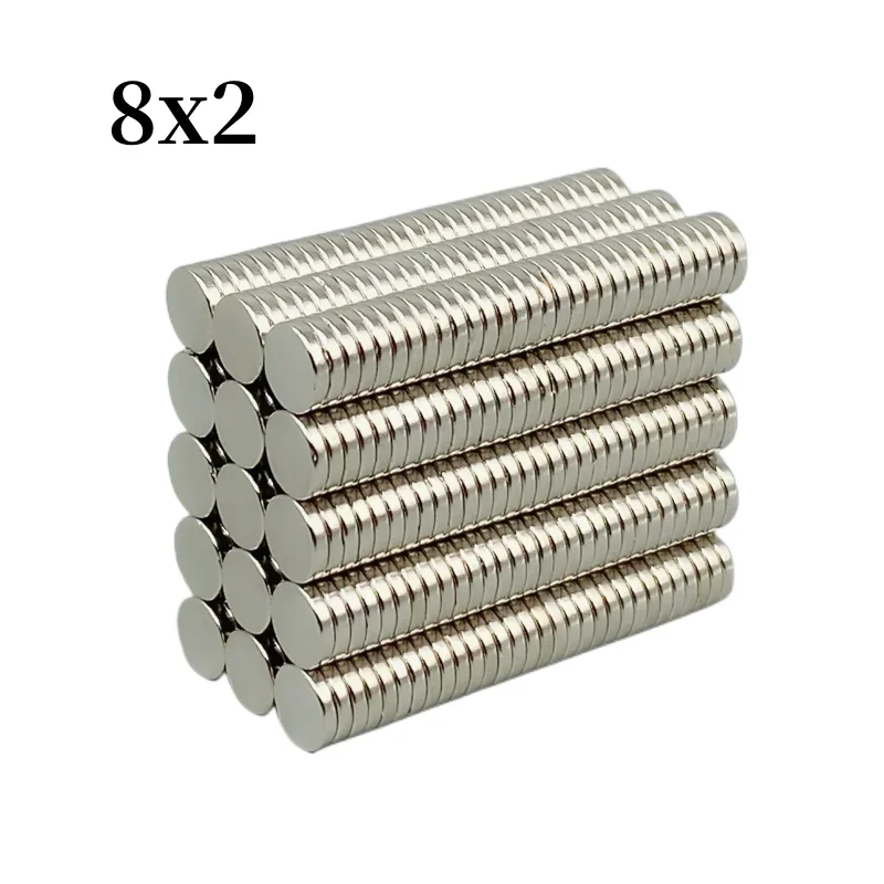 10-500pcs Standard Size Magnet 10X2 12X2 8X2 Round Shape N35 Neodymium Magnetic Magnet 10*2 8*2mm Magnets Office Fastening