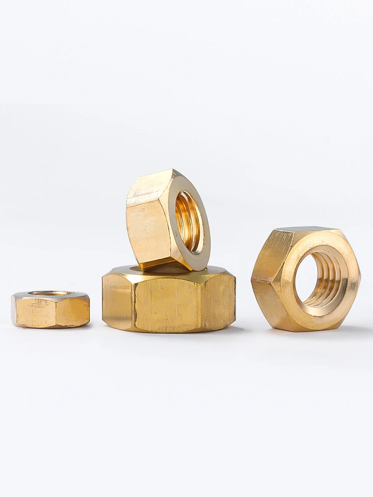 M1.4 M1.6 M2 M2.5 M3 M4 M5 M6 M8 M10 M12 M14 M16 M18 M20 M22 M24 Brass Nut Copper Hexagonal Nuts Brass Hex Nuts