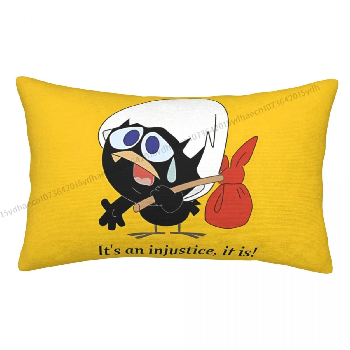 Injustice Printed Pillow Case Calimero Cute Egg Chicken Backpack Coussin Covers Washable Chair Decor Pillowcase