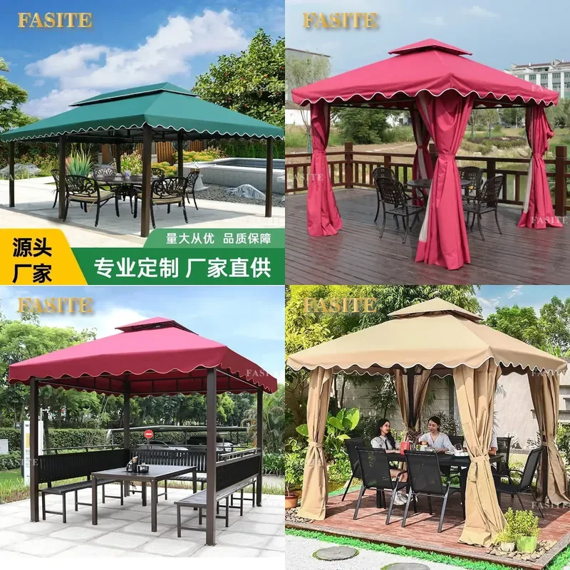 For Outdoor Awning Canopy Rainproof Four Legged Pavilion Large Roman Tent Umbrella for Courtyard Advertising Activities Stall