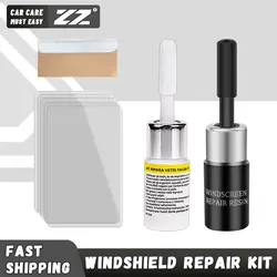 For Long Big Chip Crack Car Windshield Repair Tool Window Glass Windscreen Restoration Kit Renew Full Set Resin Cup Blade Film