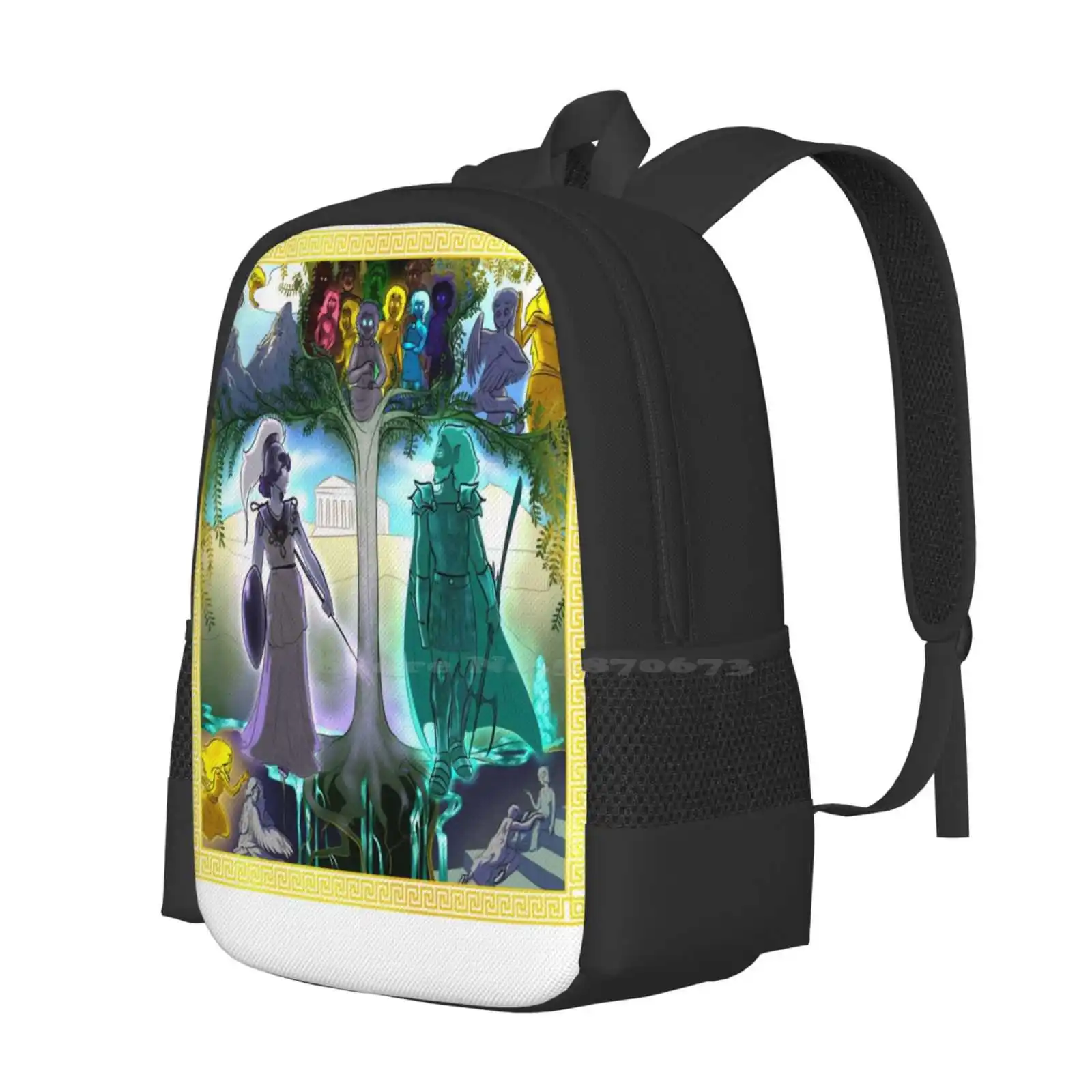 Athena'S Tapestry Hot Sale Backpack Fashion Bags Arachne Athena Overly Sarcastic Productions