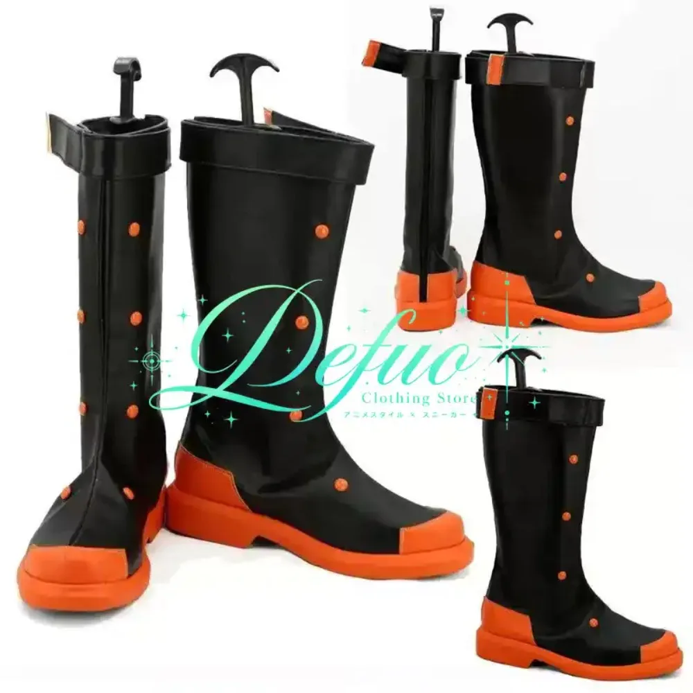 Bakugo Katsuki Cosplay Shoes PU Leather Boots Character Footwear for Halloween Celebration Customized Size