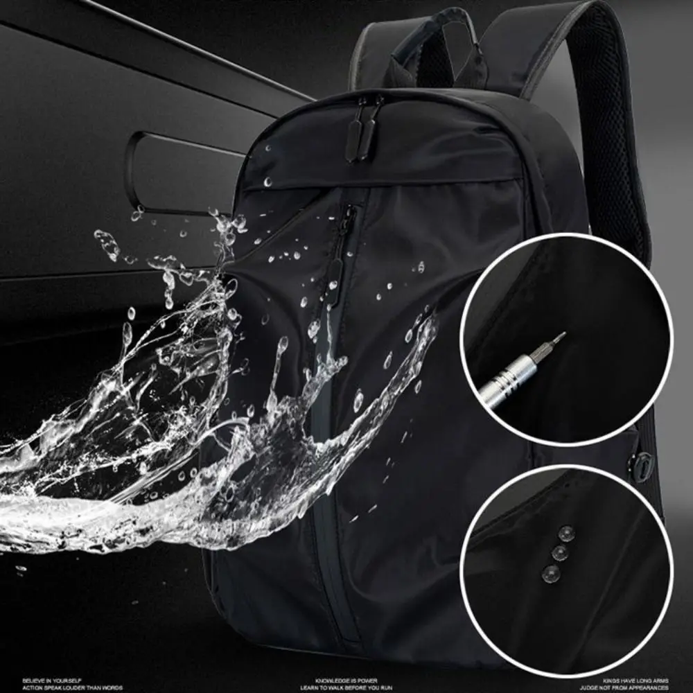High Quality Nylon Versatile Backpack Large Capacity Washable Computer Bag Grey Black Blue School Bag Commuting