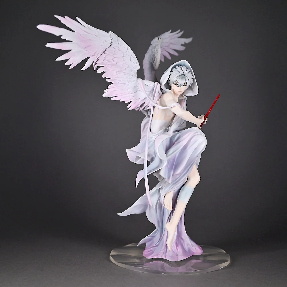 28cm branco anjo figura nagisa kaworu anime figura estátua estatueta modelo boneca coleção ornamento brinquedos presente