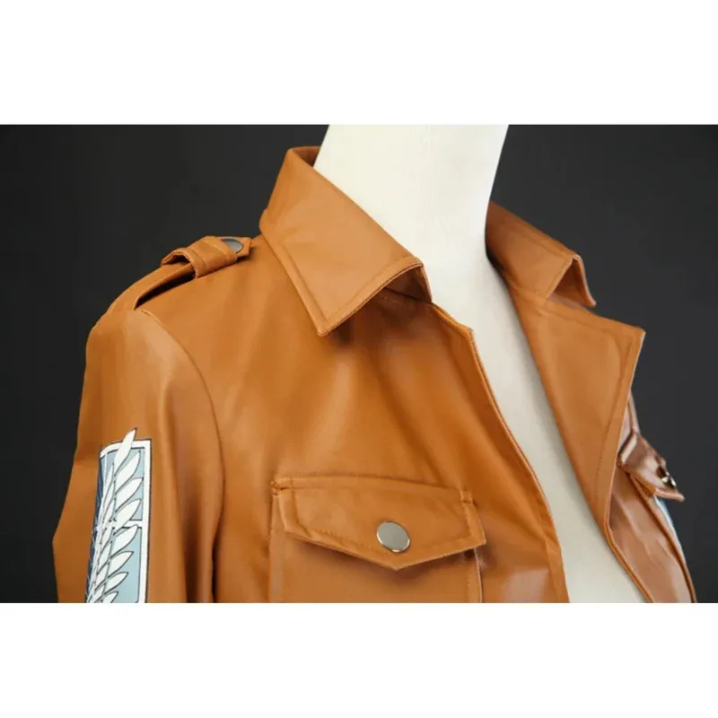 Anime Attack on Titan cosplay leather jacket shingki no Kyojin cosplay costume Eren logon jacket Halloween high quality