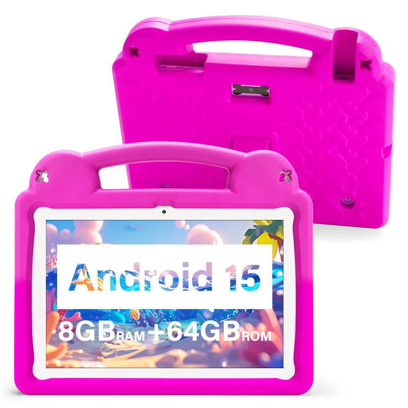 

ANRY 10.1 Inch Kids Tablet 5000Mah Octa-Core 8GB（4+4 Expand） RAM 64GB ROM CPU A523 2.0GHZ Learning Education Children's Tablets