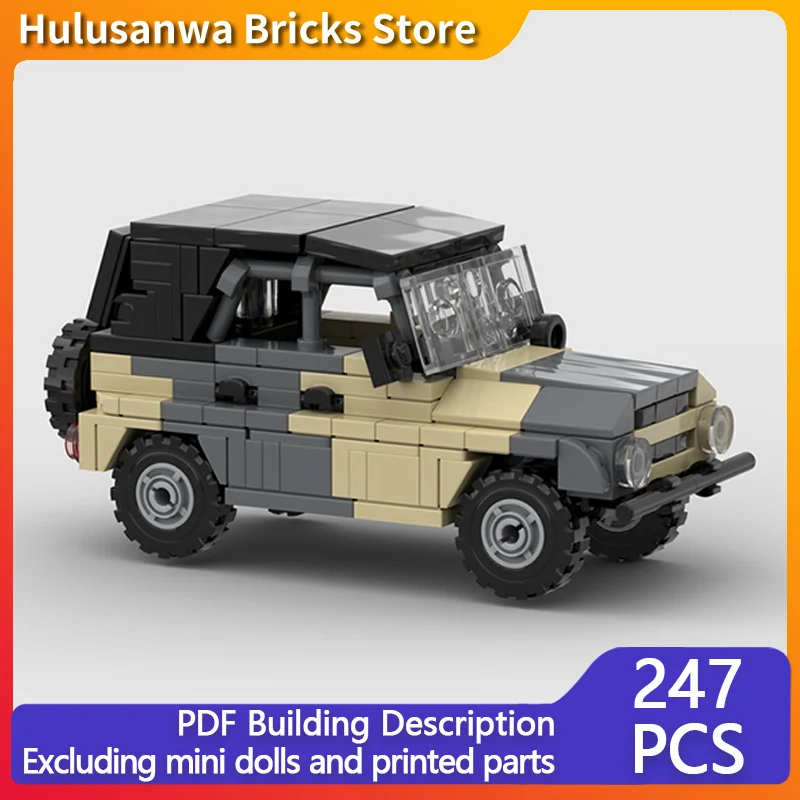 Image of UAZ-469 Militärisches Geländefahrzeug-Modell MOC Bausteine Kriegsausrüstung Modulare Technologie Geschenke Feiertags-Bausatz Kinderspielzeug