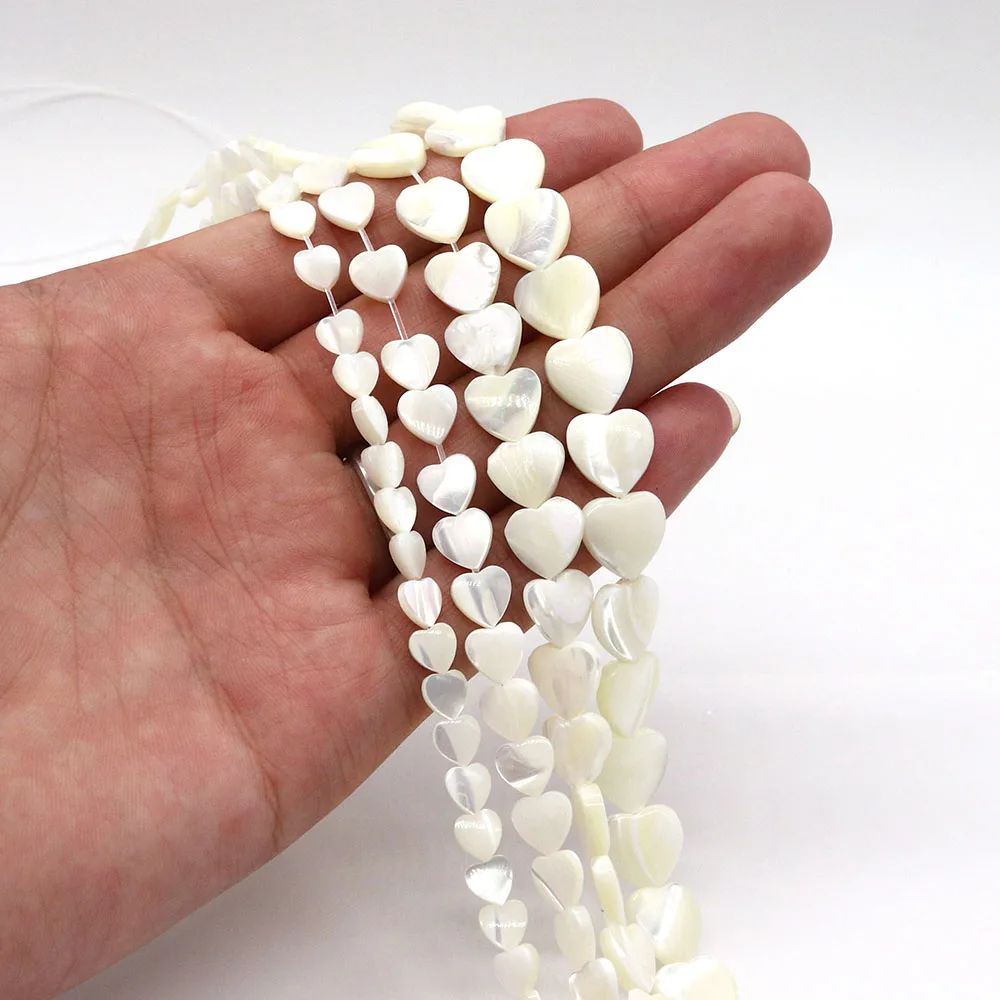 

Natural Seawater Shell Heart Shaped Beads 6-12mm Production Fashion Women's Jewelry DIY Necklace Earrings Bracelet Accessories