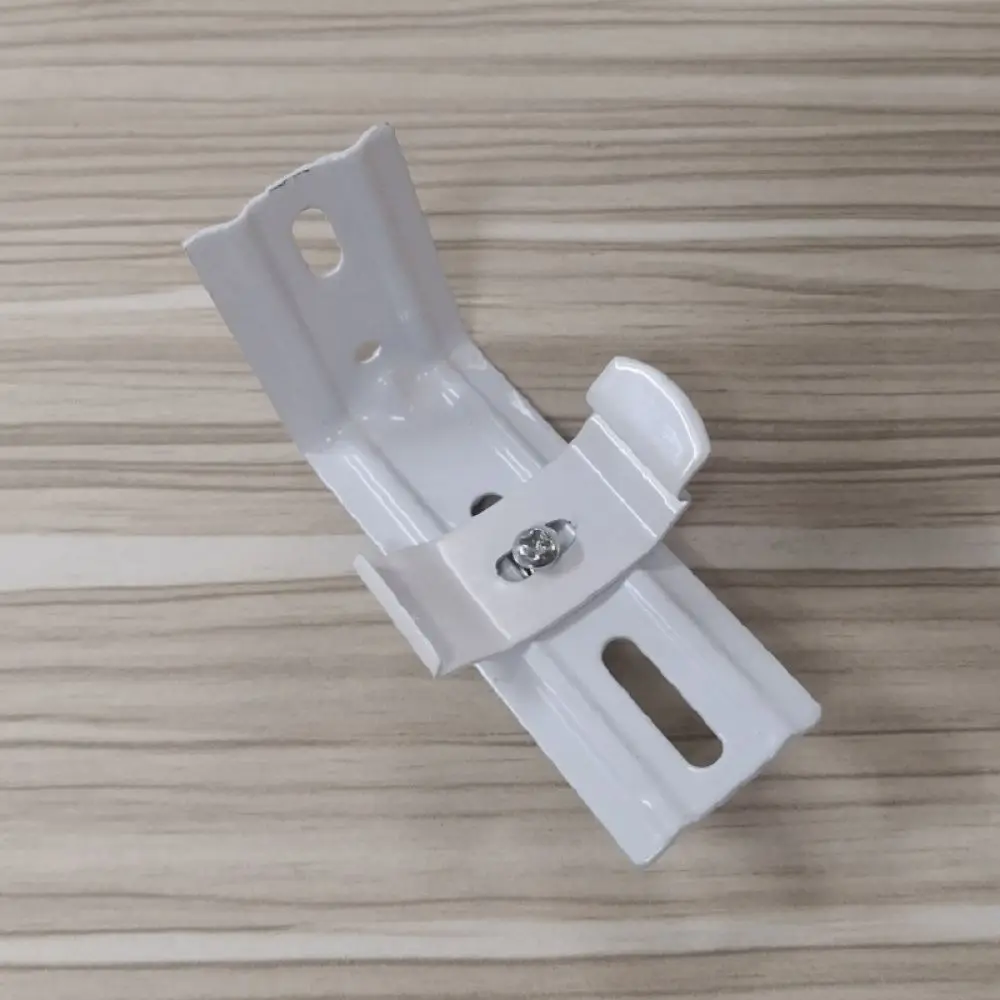 Modern White Metal Bracket 38MM Vertical Blind Track Fixer Essential Curtain Hardware Durable Mounting Accessory