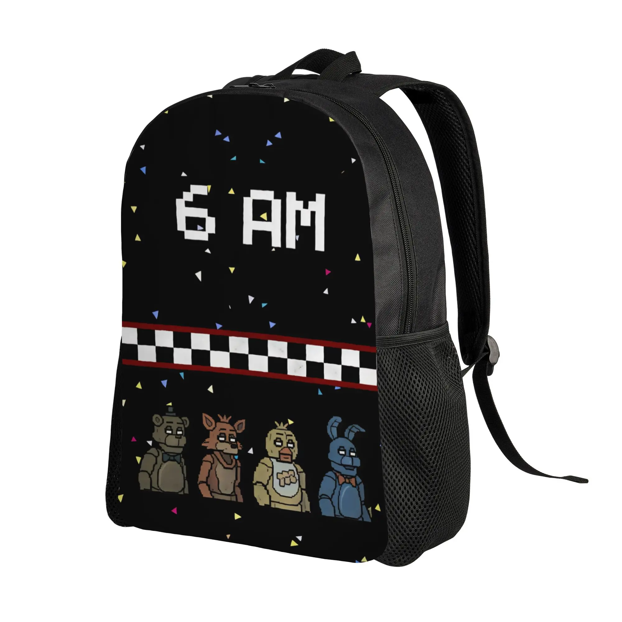 FNAF Horror Game Backpack Men  Big Backpacks Polyester Casual High School Bags Travel Custom Rucksack