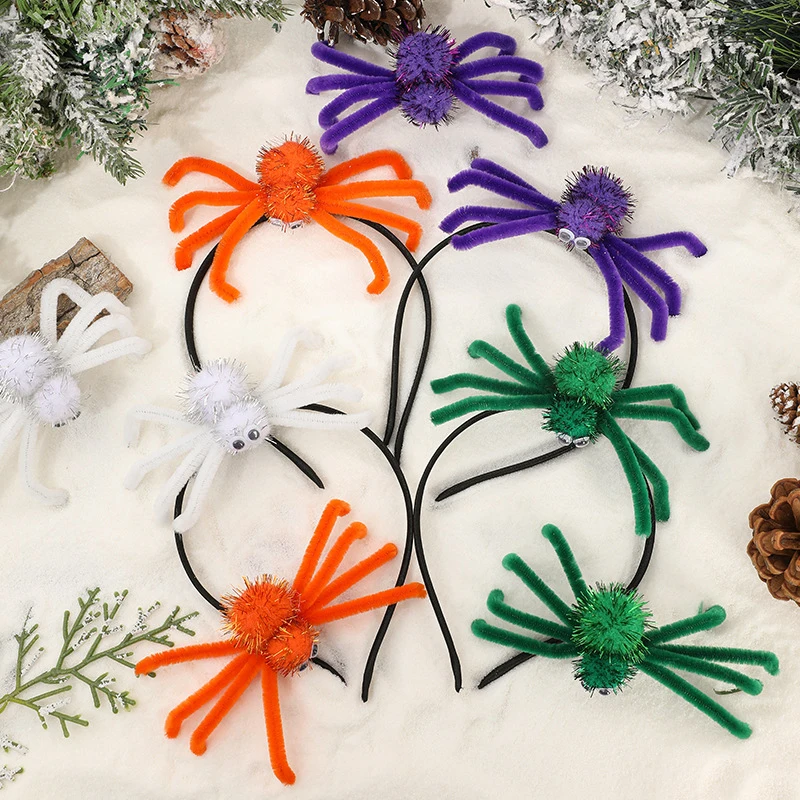 Engraçado Cosplay Acessórios de Cabelo, Halloween Spider Hair Clip, Creative Headband, Photo Props, Decoração do partido