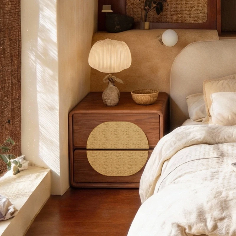 

Medieval creative Bedside table household bedroom small apartment bedside table special storage meuble rangement home furniture