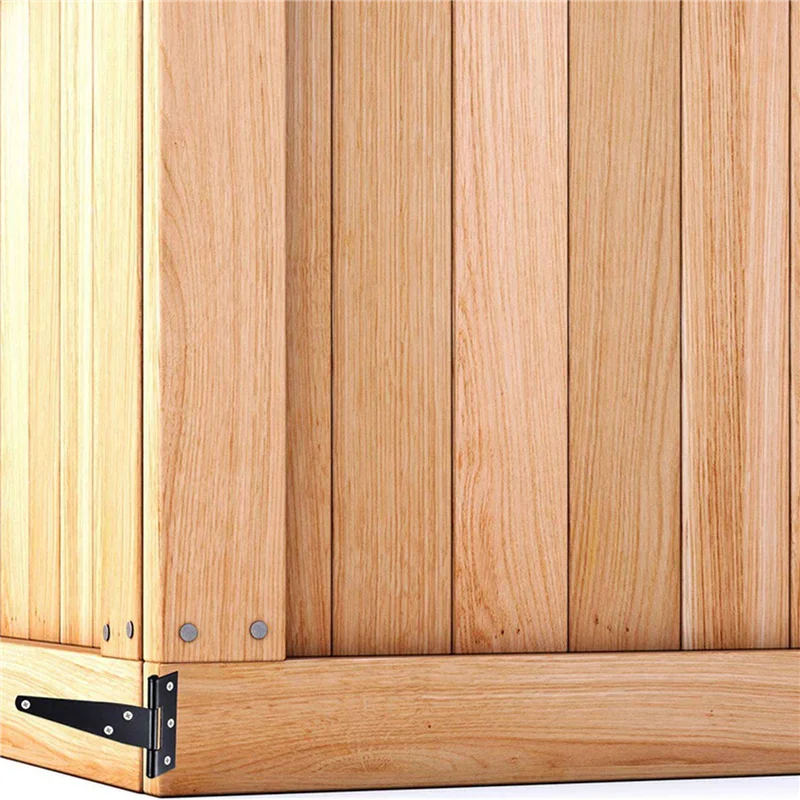 

ABMI-36 PCS 4 Inch T-Strap Hinges Rustic Gate Strap Hinge Rustproof Gate Door Black Hinges For Windows, Fence And Barn Gates,