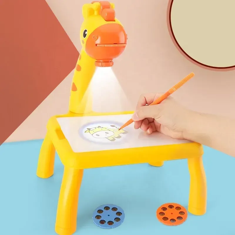 

LED Projector Board Giraffe Hand Writing Painting Desk Children Drawing Table Kids Educational Learning Toys Gift Birthday Gift