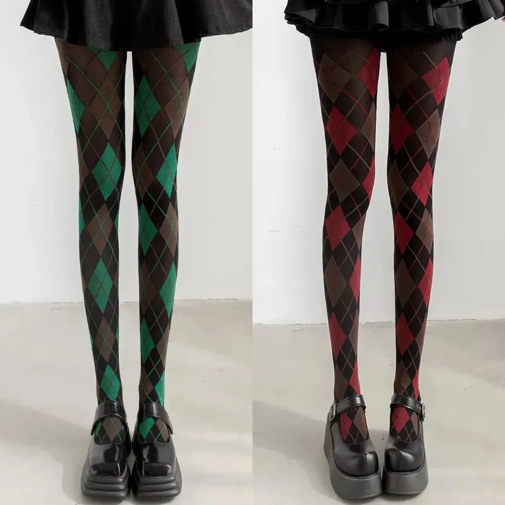 

Plaid Tights Pantyhose Women Retro JK Japanese Style Thigh High Stockings Lingerie Sexy Stockings Women Tights Pantyhose Legging