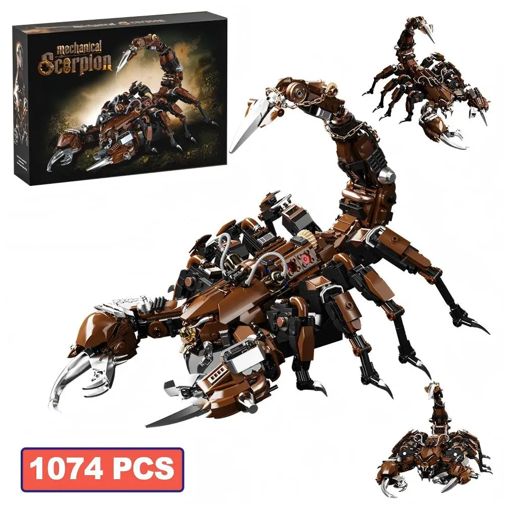 

Набор для сборки механического скорпиона MOC из 1074 деталей: развивающий конструктор-игрушка для детей и взрослых, коллекционный подарок