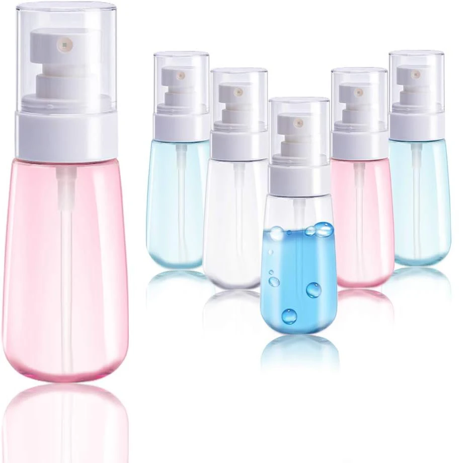30/60/80/100ml 3 uds Mini botella con pulverizador tamaño de viaje loción de laca para el cabello de niebla fina vacía aceites esenciales recargables cosméticos
