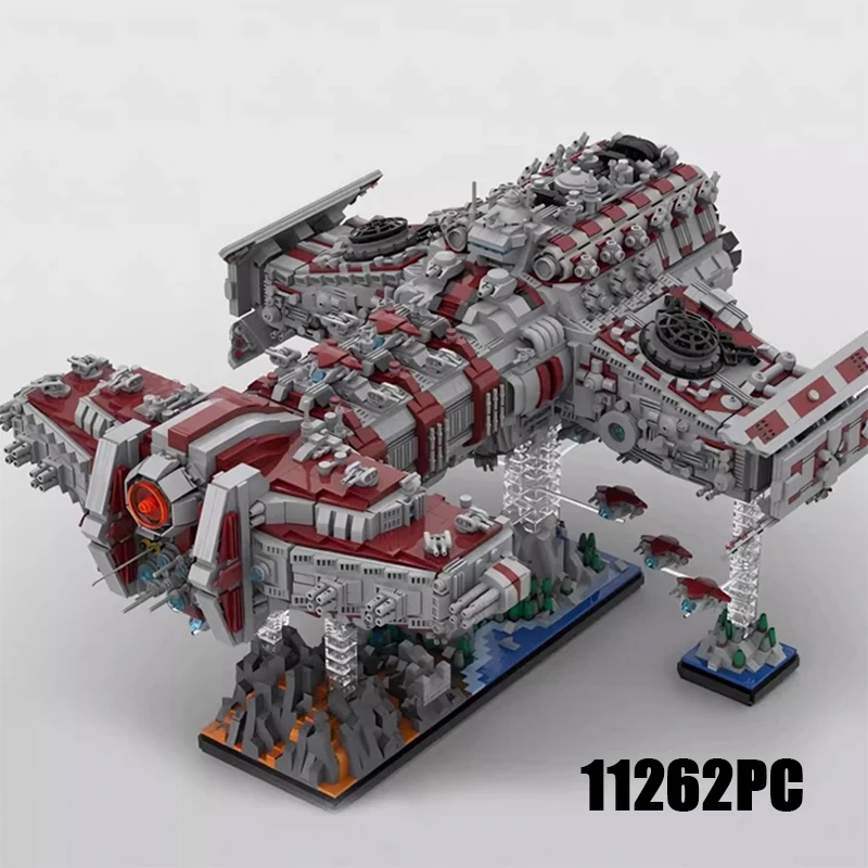 

Строительные блоки MOC Battlecruiser модель космического корабля 11262 шт., игровое оружие, боевой корабль, боевой корабль, набор строительных блоков для взрослых, игрушки, подарки