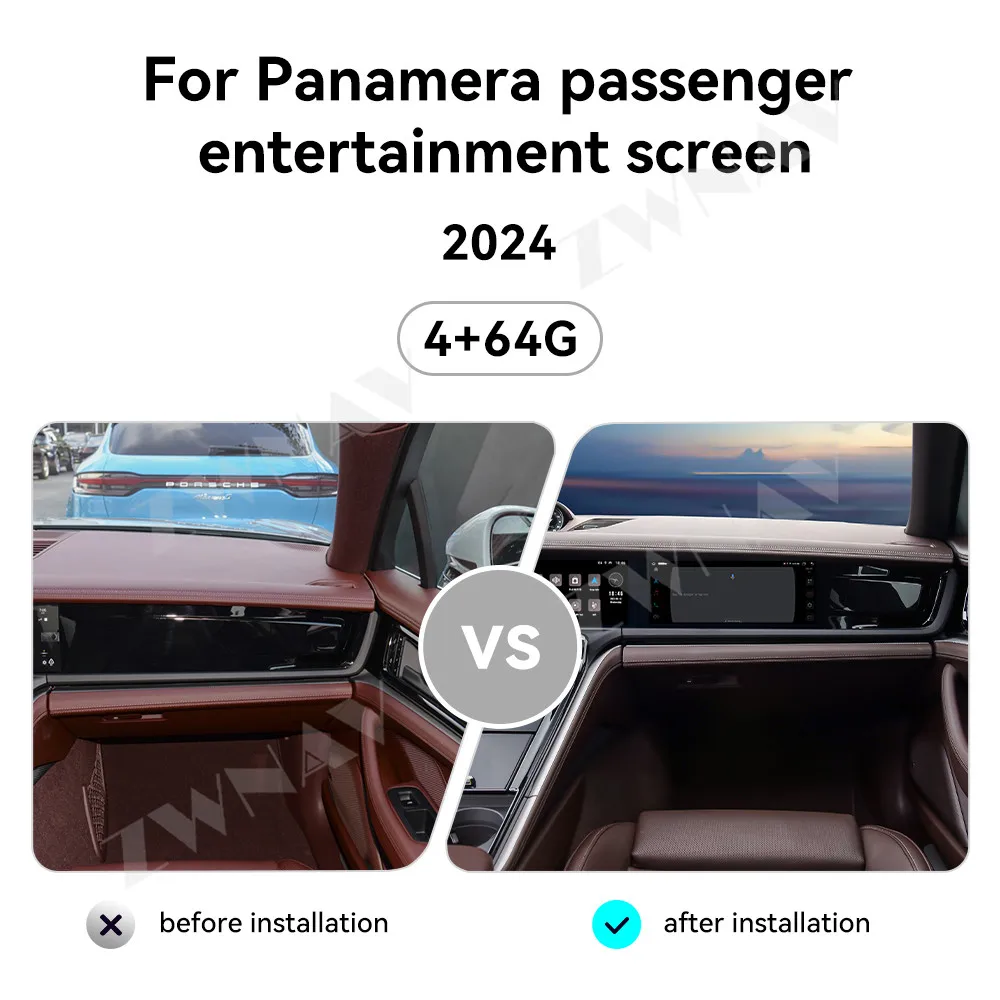 Android 13 Carplay Car Radio 11 inch Co-pilot For Porsche Passenger Entertainment Screen 2024 Car Multimedia Player Head Unit