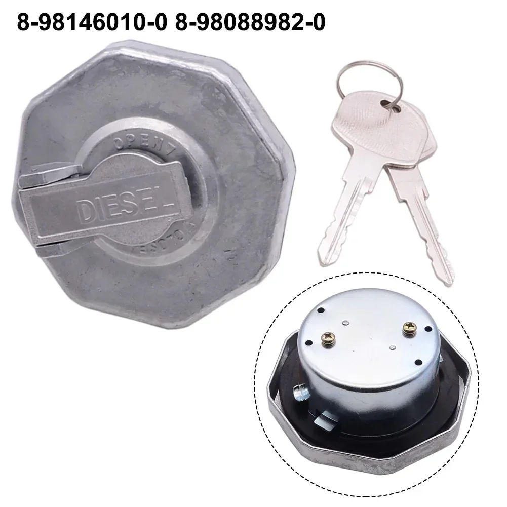 VERYUS 1pcs Car Fuel Tank Cover Engine Fuel Cap With Key For ISUZU ELF NPR NQR 4HK1 8-98146010-0 8-98088982-0 8981460100 8980889