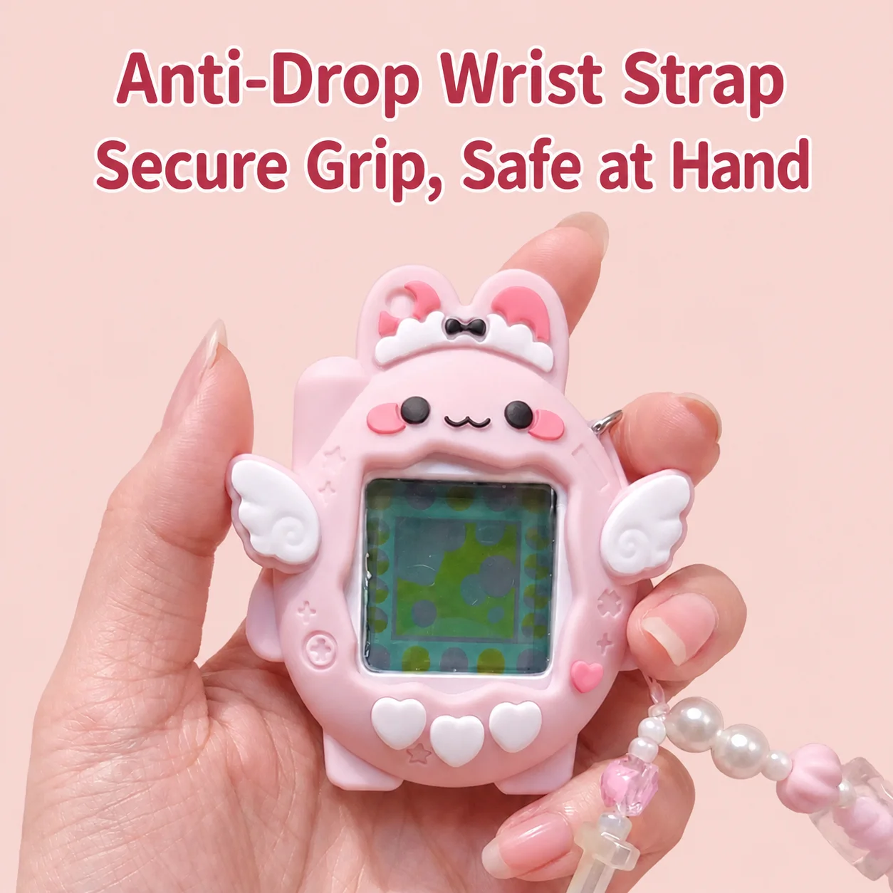 For Tamagotchi Connection V3 Cute Angel Bunny Silicone Protective Case Includes Lanyard Electronic Pet Accessories