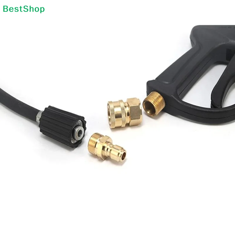 〔Y〕Quick Plug Washer Pressure Release Connector M22 15 Female 1/4 Male Pair Hose Inch Adapter Gar