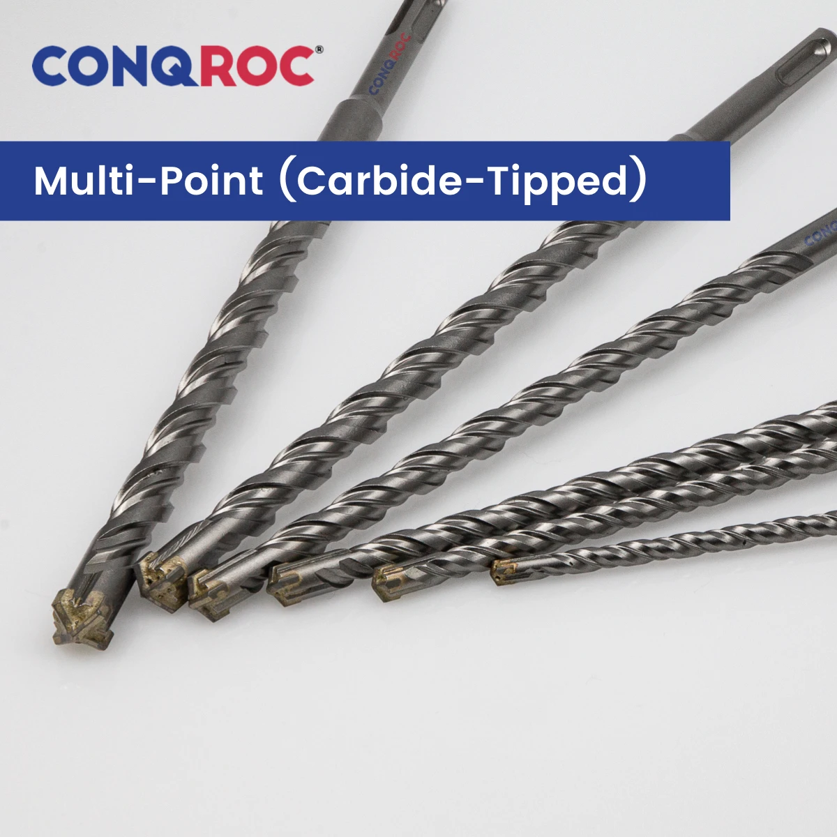 Masonry Drill Bits SDS Plus Shank Carbide-Cross-Tip Length-260mm 5-Piece-Same-Size 6-Option Diameter-6~16mm for Electric Hammer