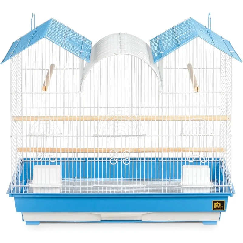 

Hendryx Triple Roof Cockatiel Cage, Blue and White