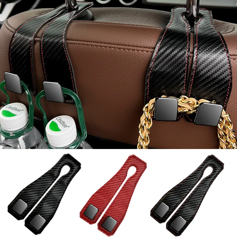 1pc Car Headrest Hook Car Seat Back Hook Hanger Purses Bags Clothes Sundries Hanger Clip Auto Car Accessories Organizer