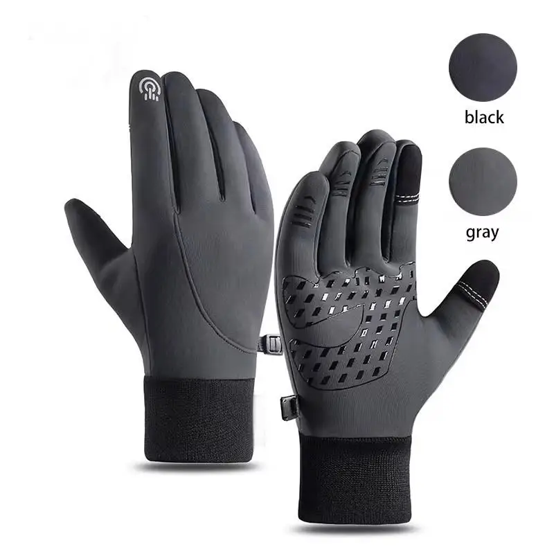 

Premium Thermo Gloves Winter Plus Velvet Gloves Touch Cold Waterproof Motorcycle Cycle Gloves Male Outdoor Sports Ski Glove