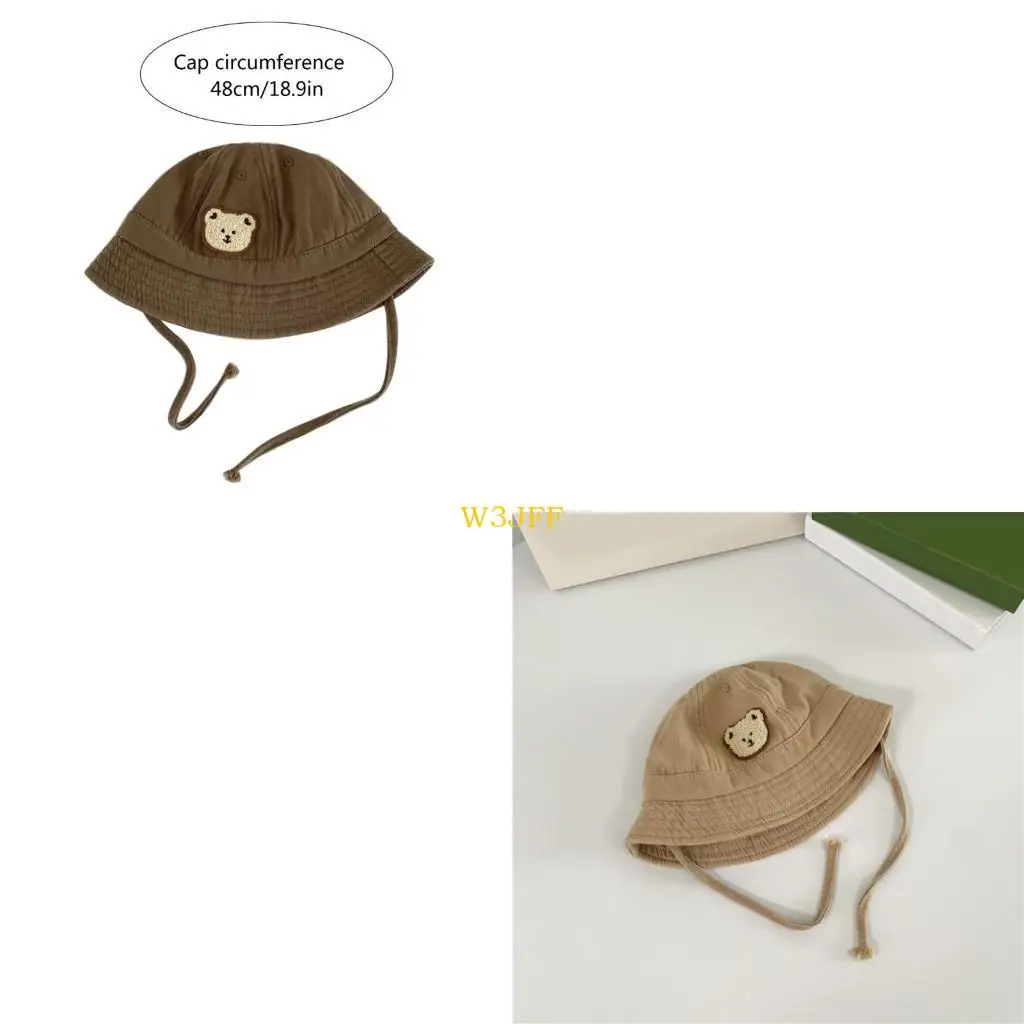 

W3JF Wide Brim Fishmen Hat Fashion Hat Sring Autumn Sun Protections for 10-24M