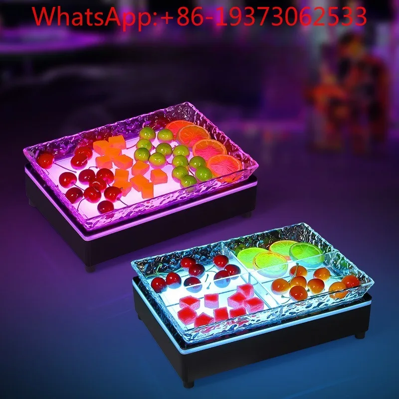 ktv-bar-snack-plate-led-fruit-square-ice-pattern-integrated-plate-clear-bar-snack-plate-luminous-fruit-rack