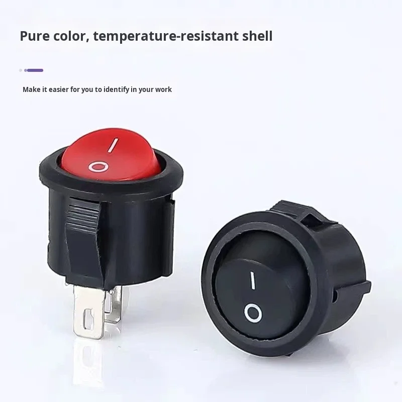 50 Pieces  KCD1 Boat Type Power Switch with Copper Pins & Silver Points 20mm/15mm Sizes Three Gear Light White/Black/Red Colors