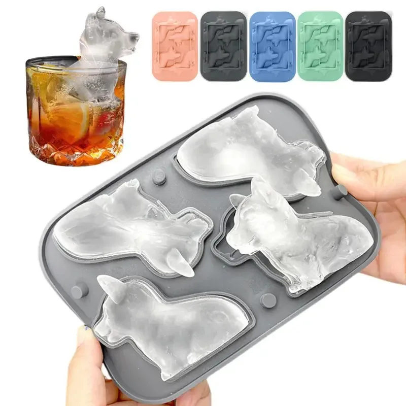 

TOPLIVING Food Grade Silicone With Clear Funnel-type Lid 3D Corgi Mold, Pet Shapes Ice Cube Tray For Whiskey