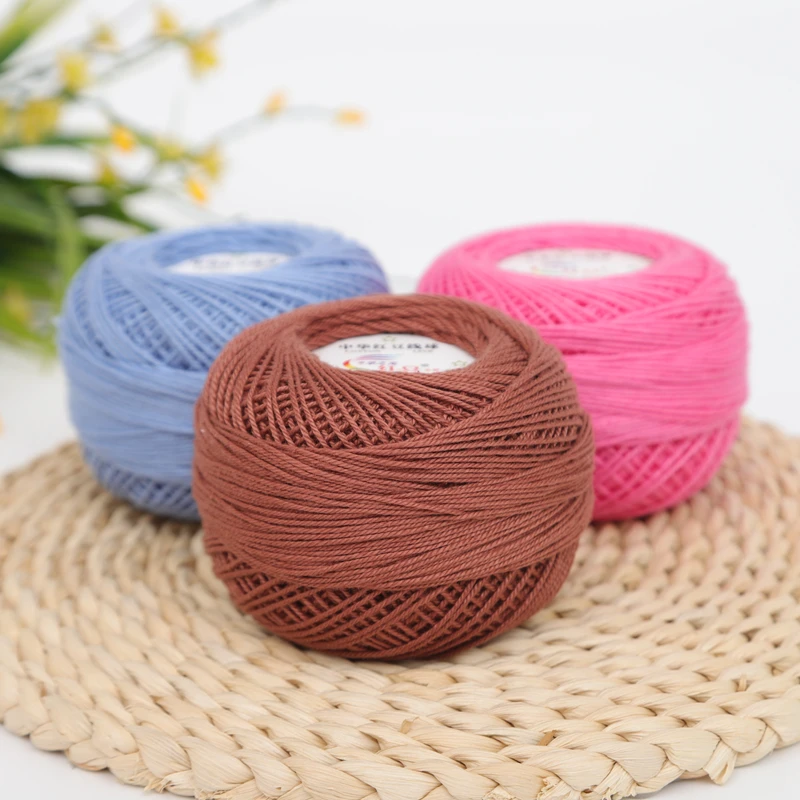 1Pc Crochet Lace Yarn 50g Cotton Lace Silk Yarn For Crochet Knitting Women Summer Dress Summer