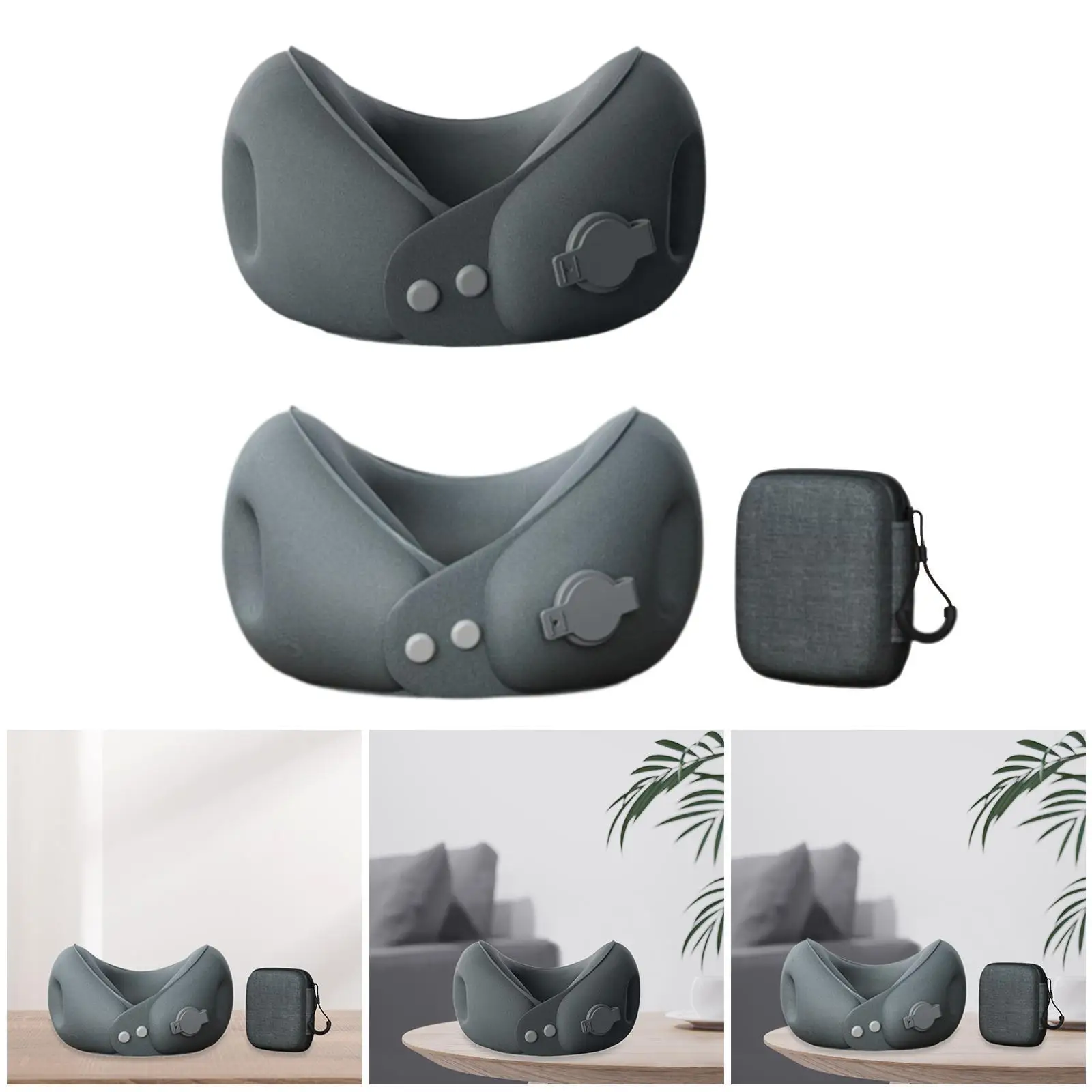 

Inflatable Travel Pillow Soft Neck Pillow for Plane Backpacking Home Office